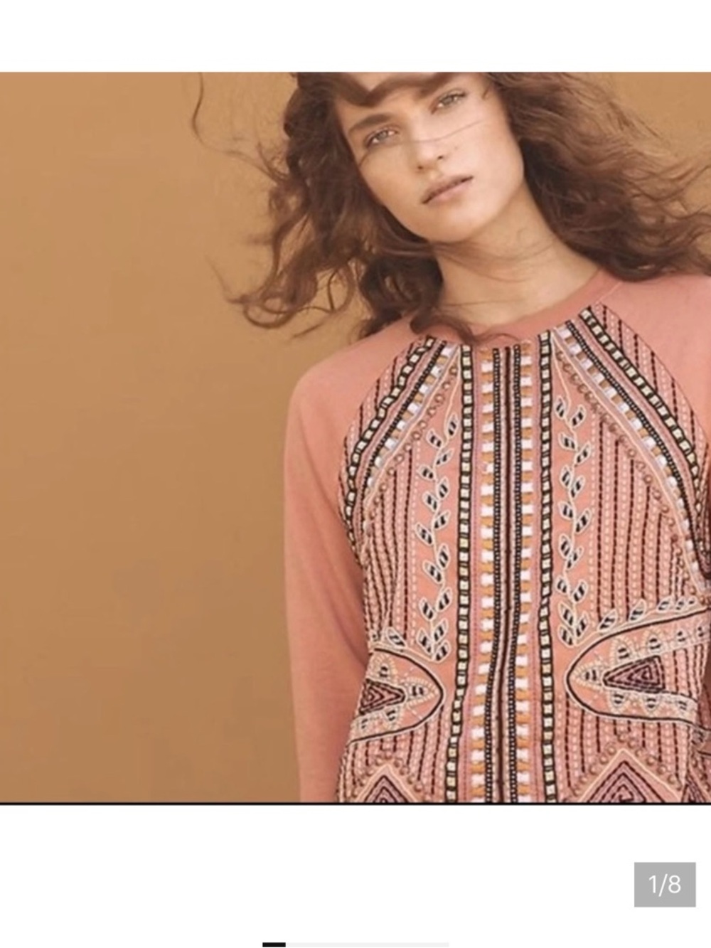 Embellished Pink Long-Sleeve Sweatshirt